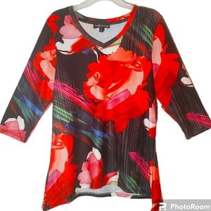 Thomas&Olivia women's medium shark tooth colorblock  pullover blouse. 2073
